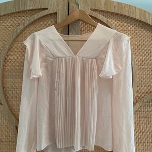 See by Chloe Crepe Pale Silk Blouse